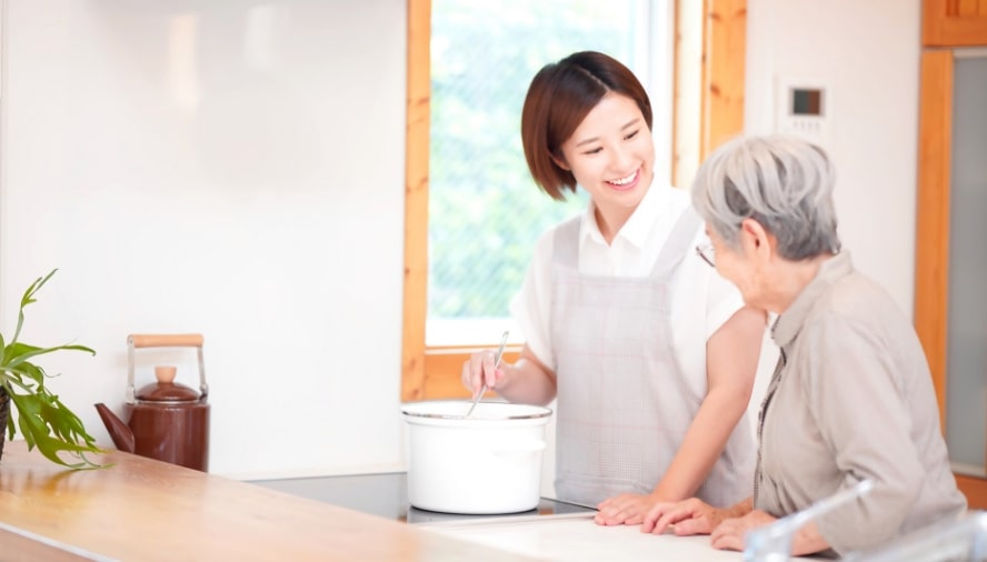 一緒に調理や掃除